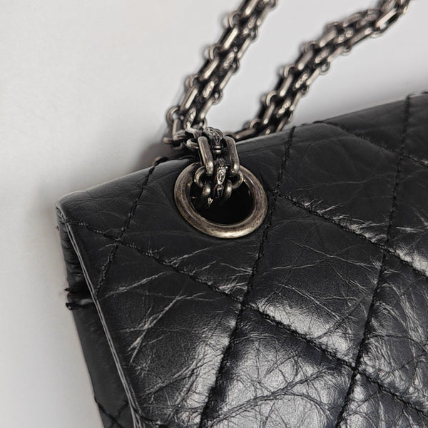 2.55 227 (jumbo) Quilted Vintage Calf Black