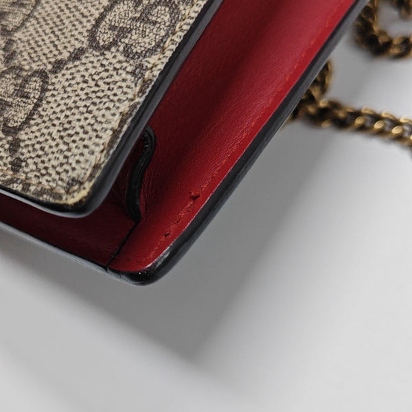 GG Supreme Mini Monogram Coated Canvas Beige