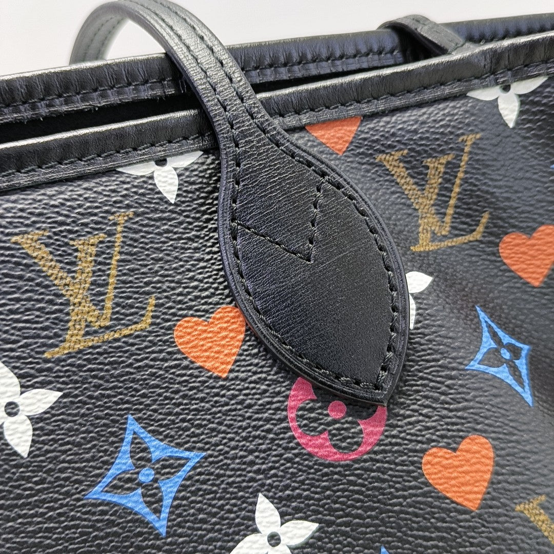 NEVERFULL MM Monogram Coated Canvas Black