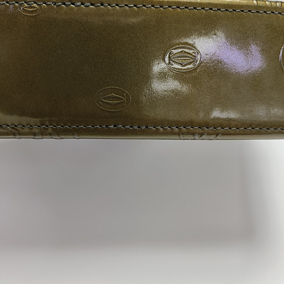 Patent Leather Shoulder Bag Green