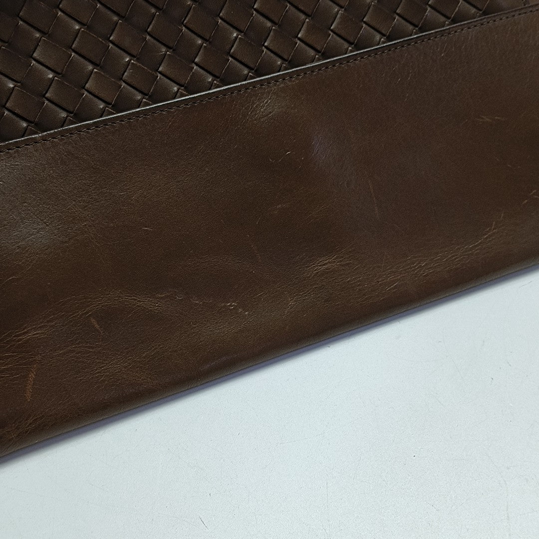 Calfskin Clutch Brown