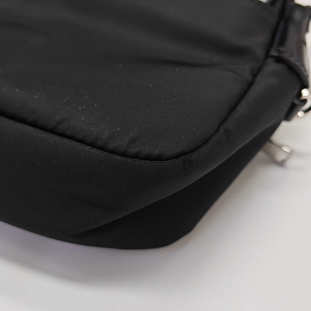 Fabric Shoulder Bag Black