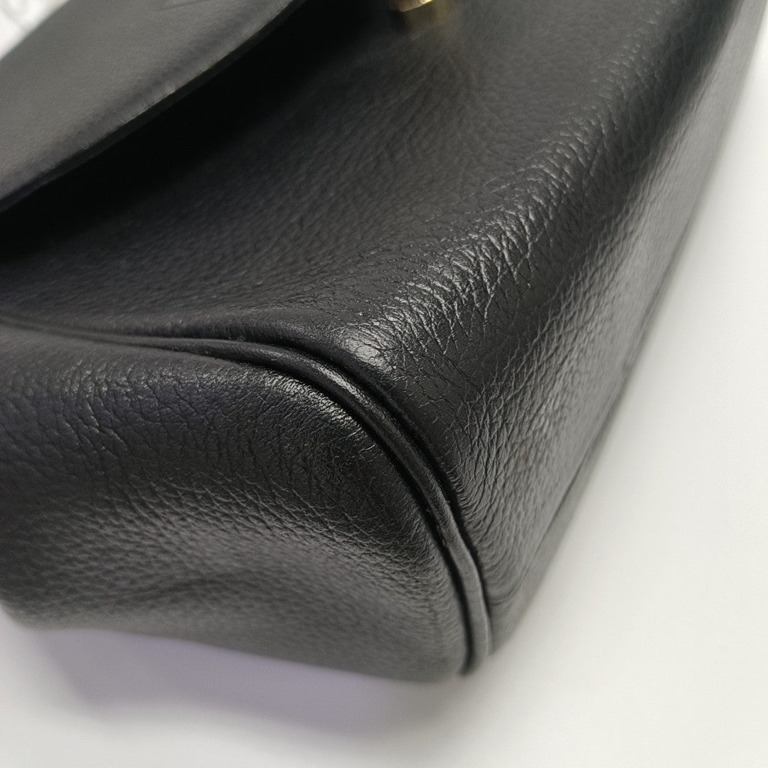 Calfskin Top Handle Bag Black
