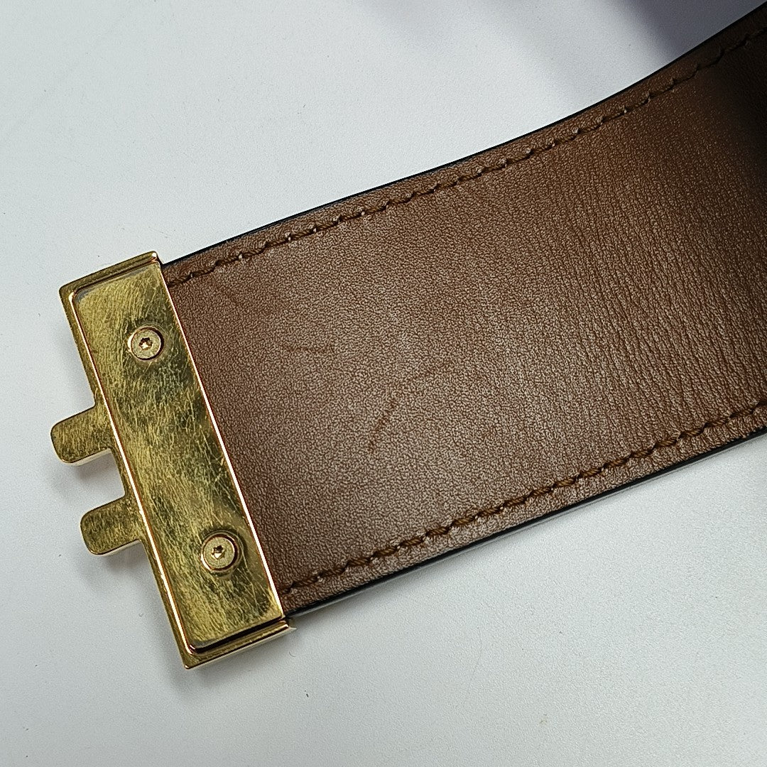 Padlock Small Monogram Coated Canvas Beige