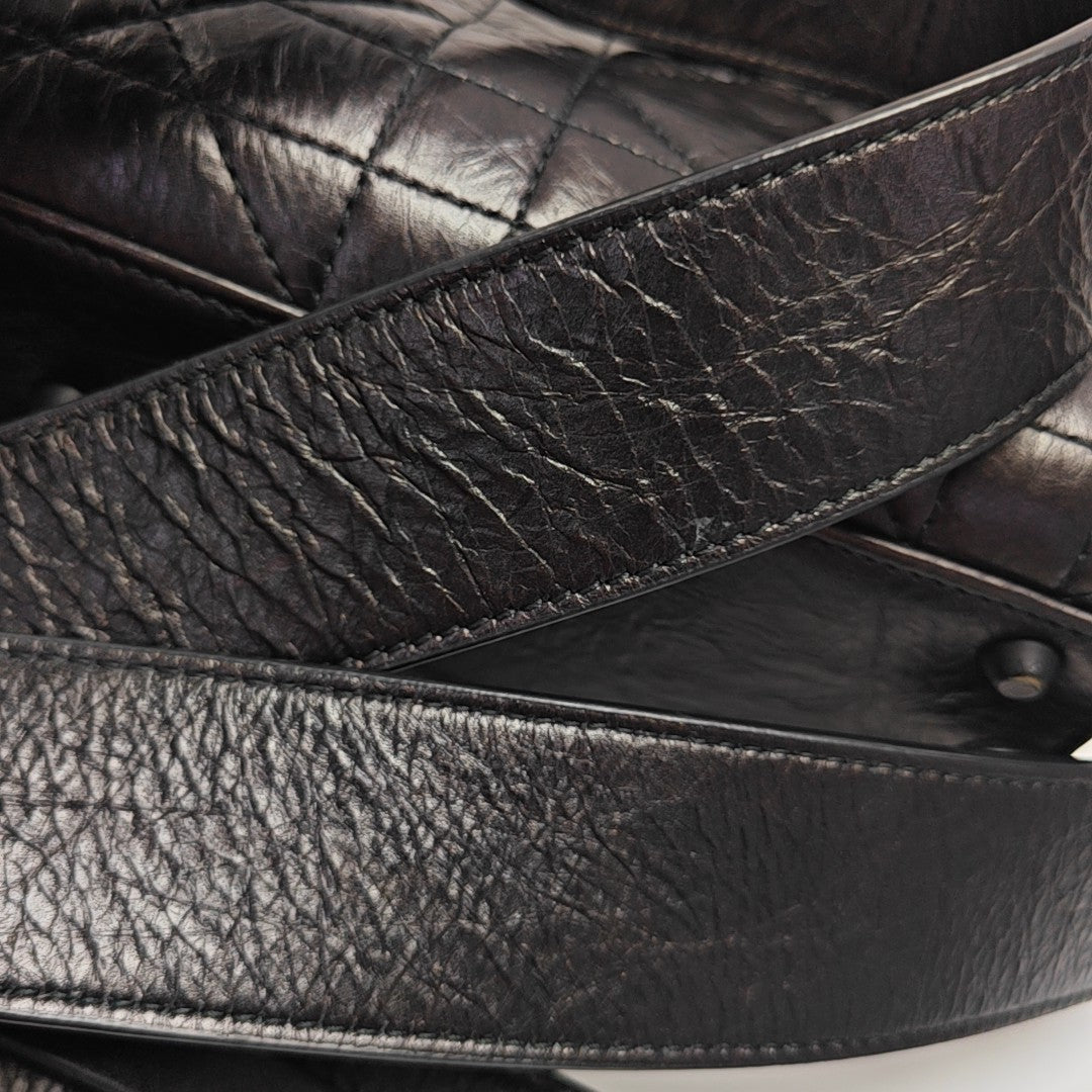 Lady D-Joy Medium Cannage Calfskin Black