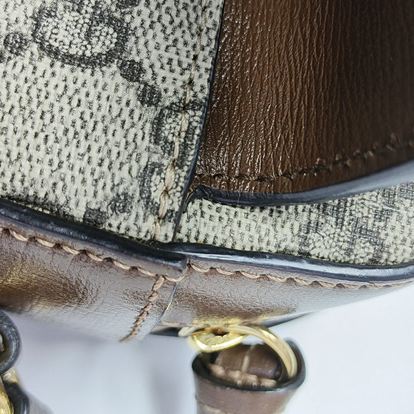 Horsebit 1955 Small Coated Canvas Beige