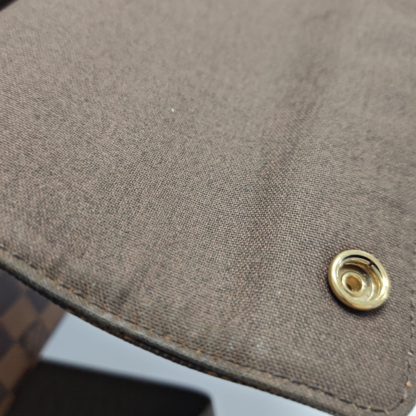 NAVIGLIO MM Damier Ebene Coated Canvas Brown