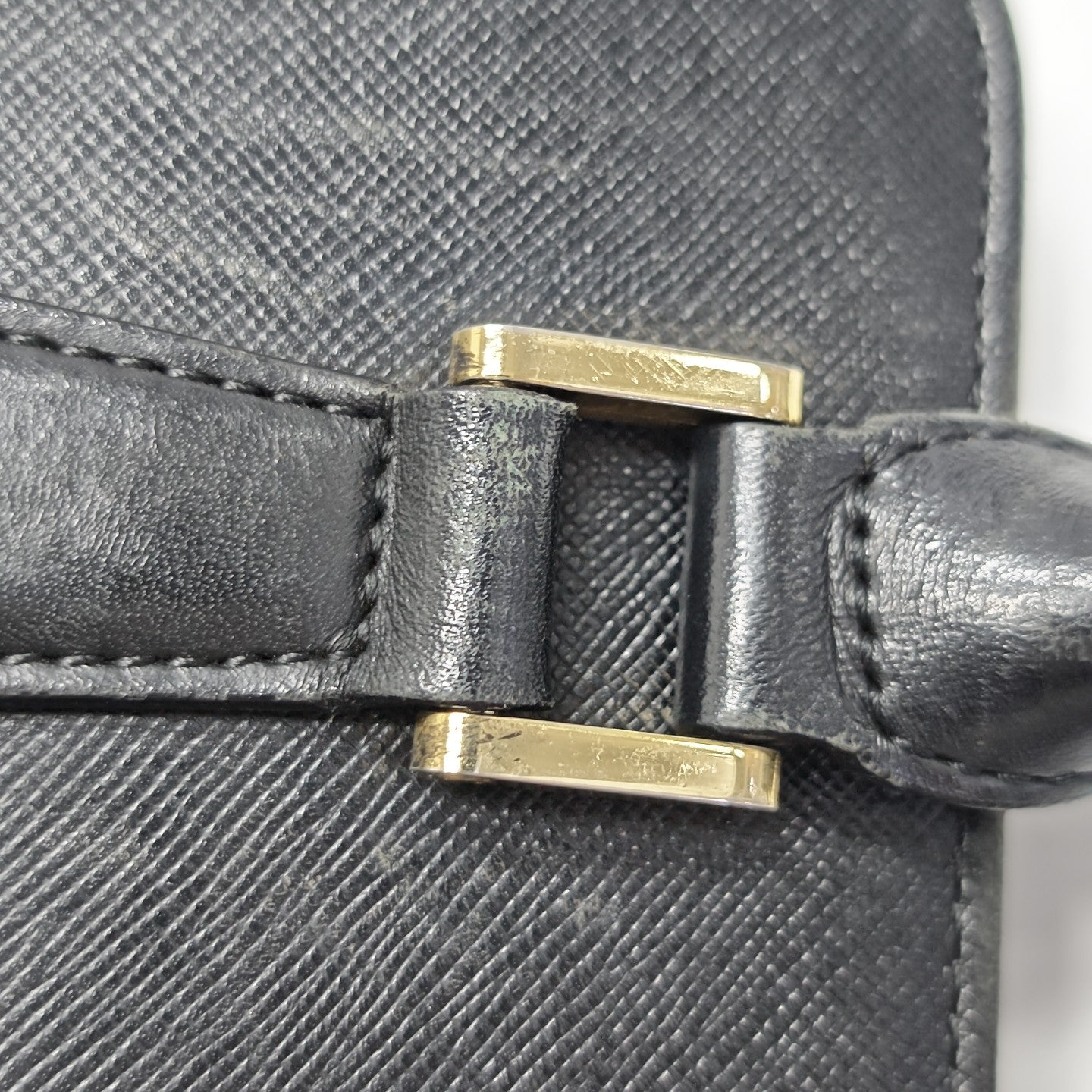 Calfskin Top Handle Bag Black