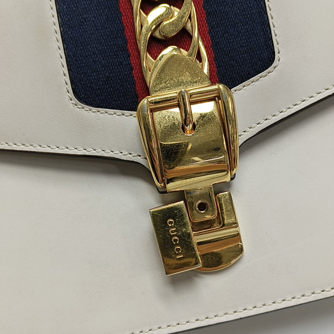 Sylvie Small Calfskin White