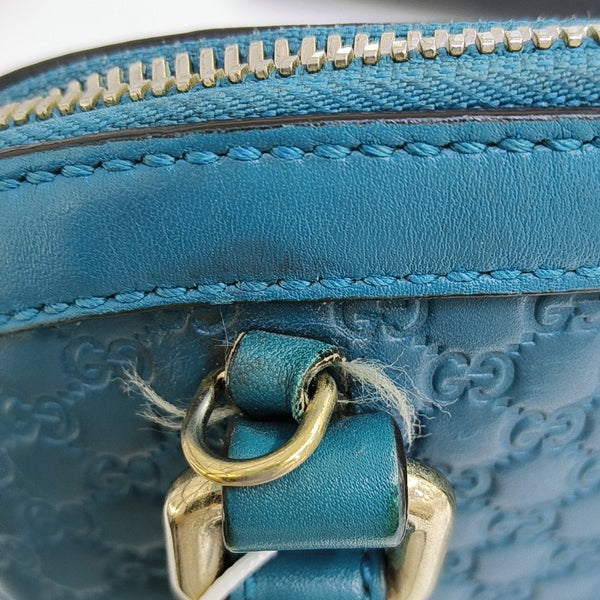 Microguccissima Monogram Calfskin Blue