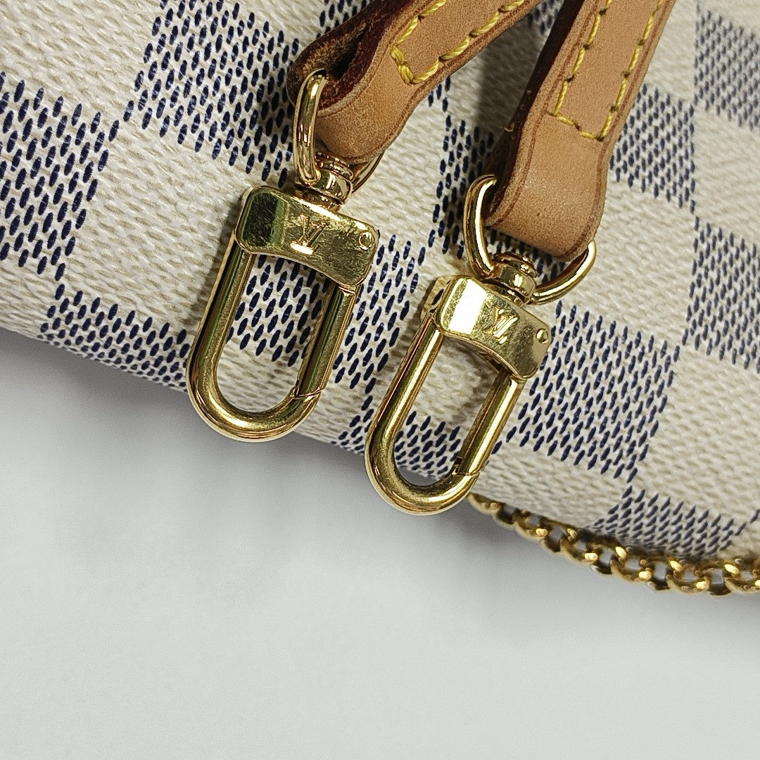 EVA Damier Azur Coated Canvas White