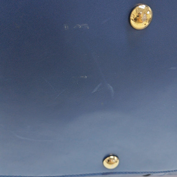 Leather Shoulder Bag Blue