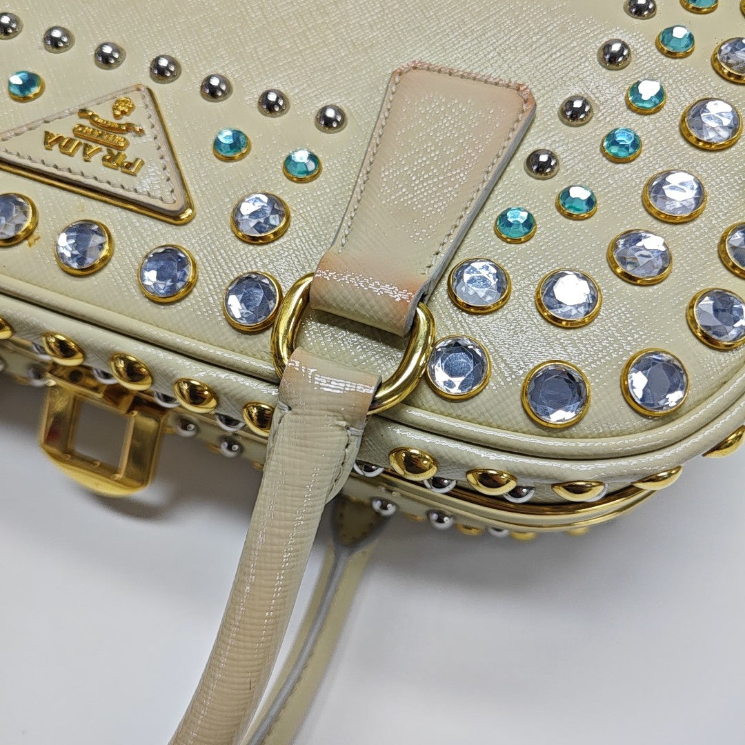 Pyramid Saffiano Calfskin Yellow