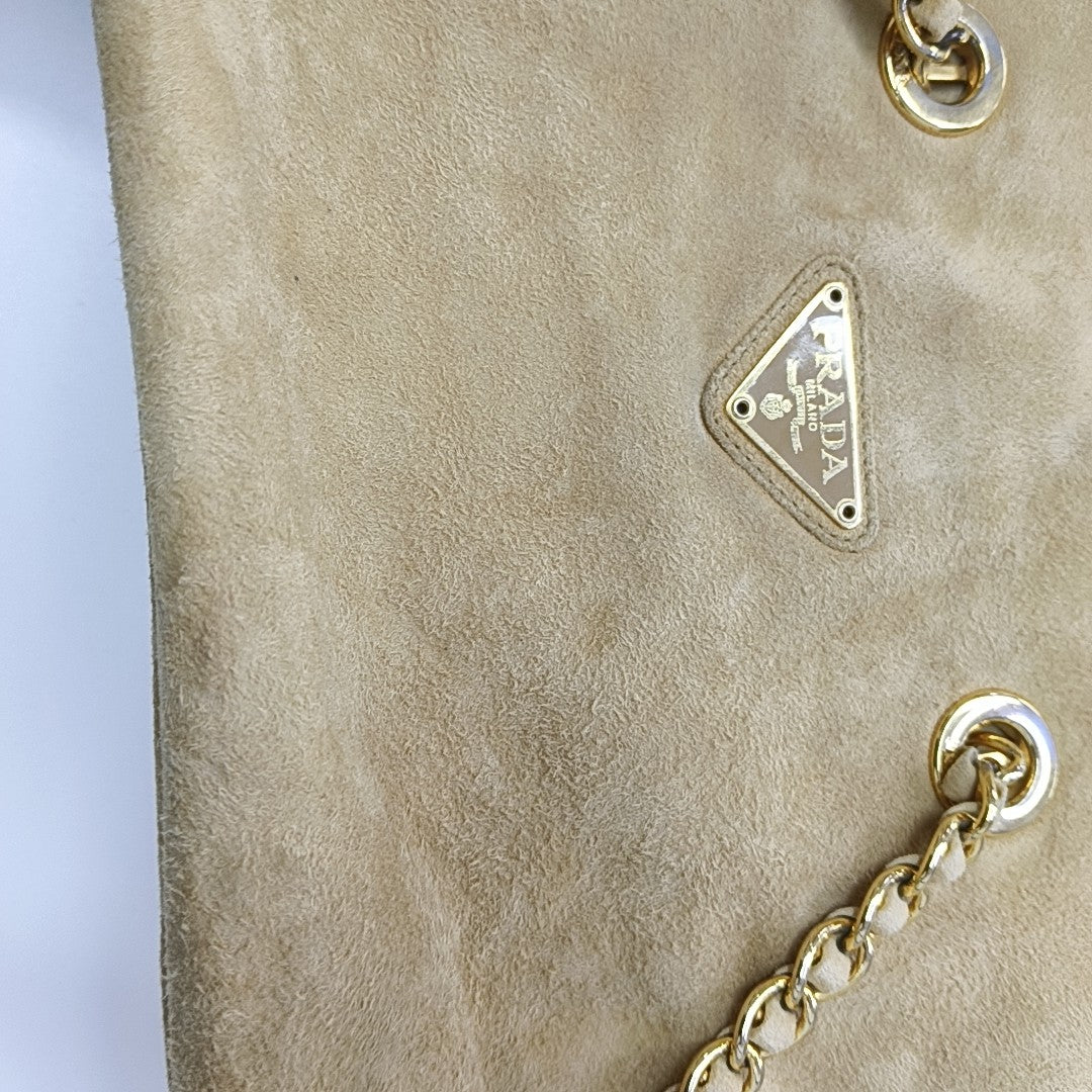 Suede Shoulder Bag Yellow