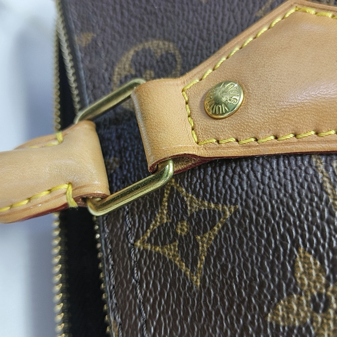 SPEEDY 30 Monogram Coated Canvas Brown