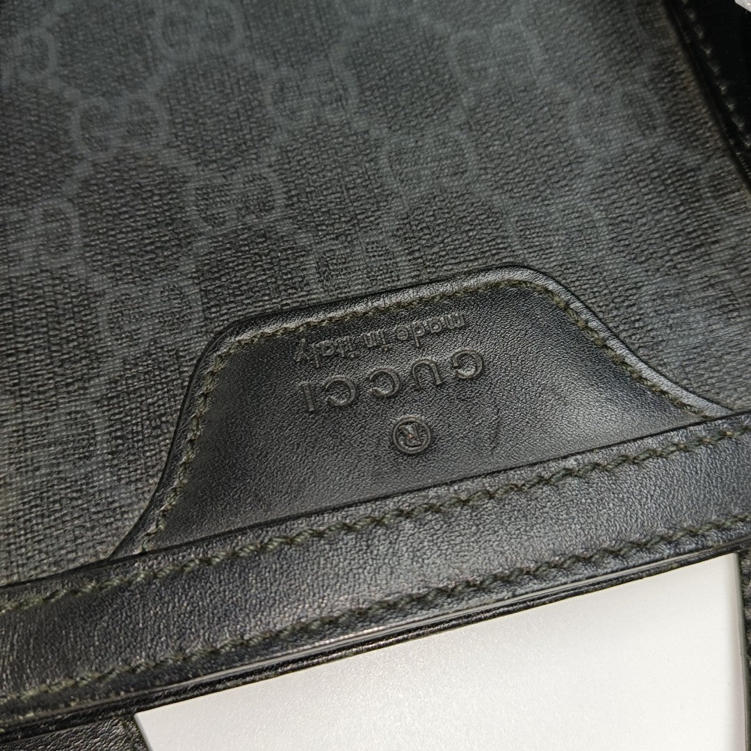 Monogram Coated Canvas Tote Bag Black