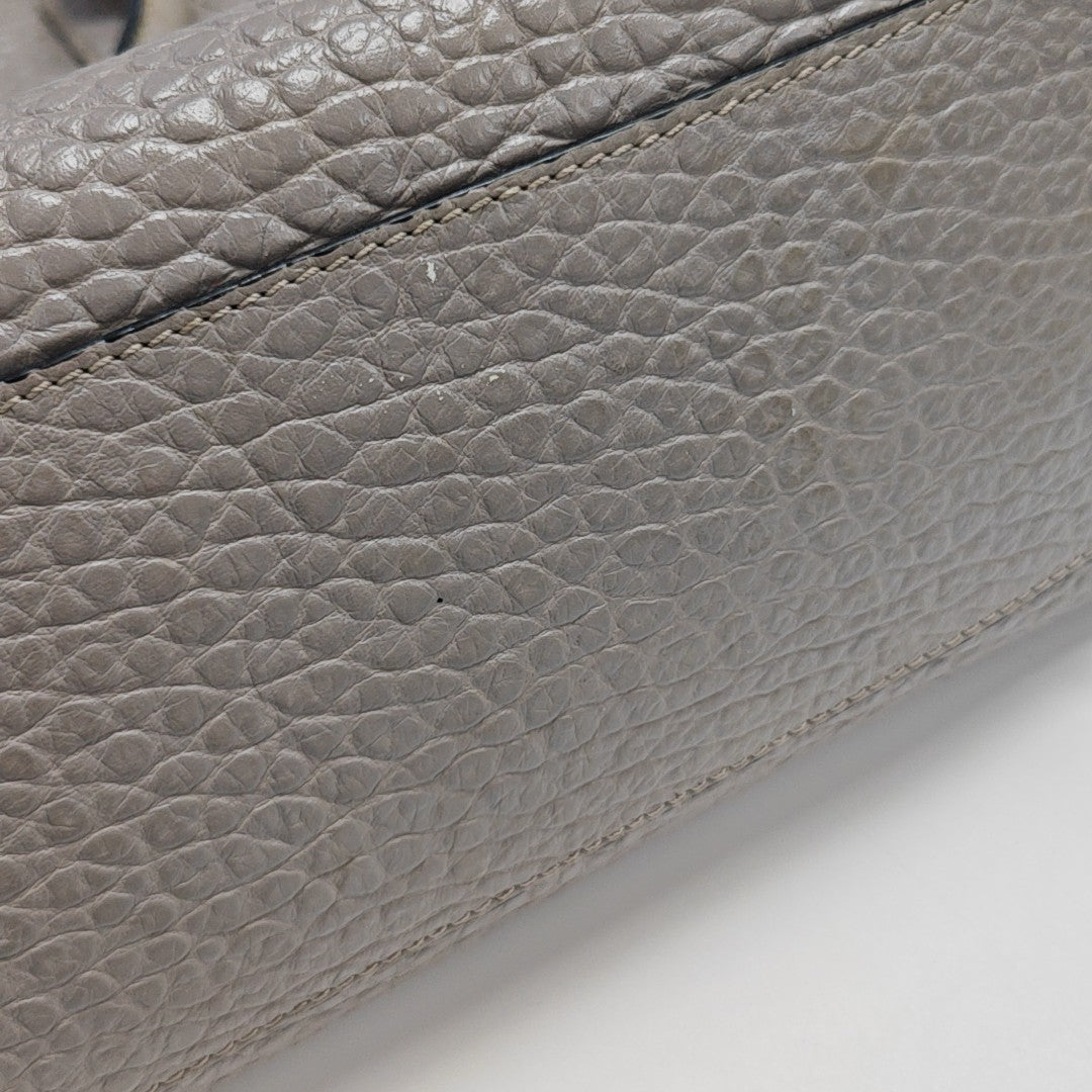 Calfskin Shoulder Bag Gray