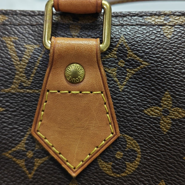 Monogram Coated Canvas Top Handle Bag 40 Brown