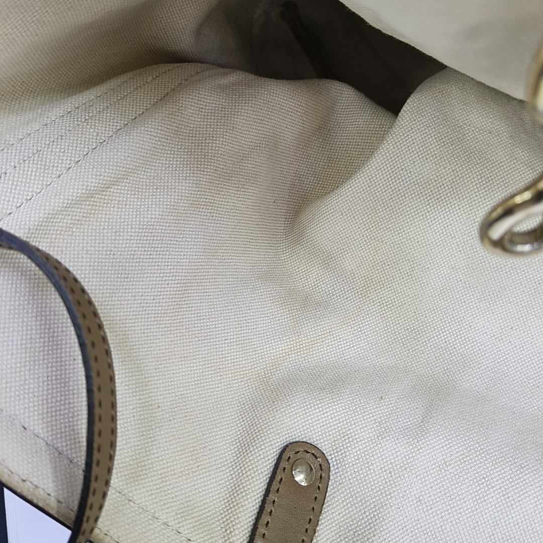 Monogram Canvas Tote Bag Brown