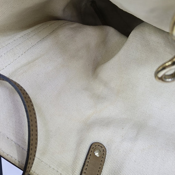 Monogram Canvas Tote Bag Brown