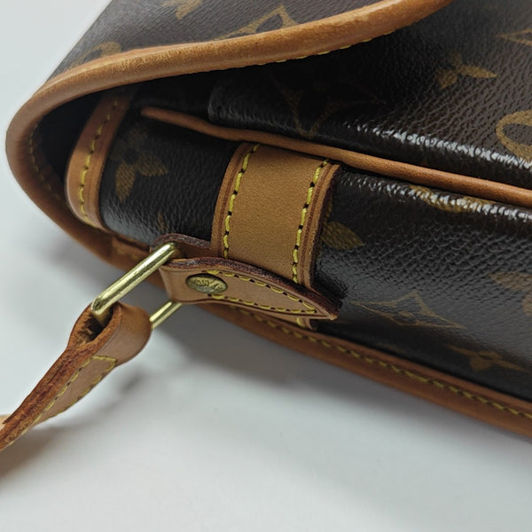 SOLOGNE PM Monogram Coated Canvas Brown