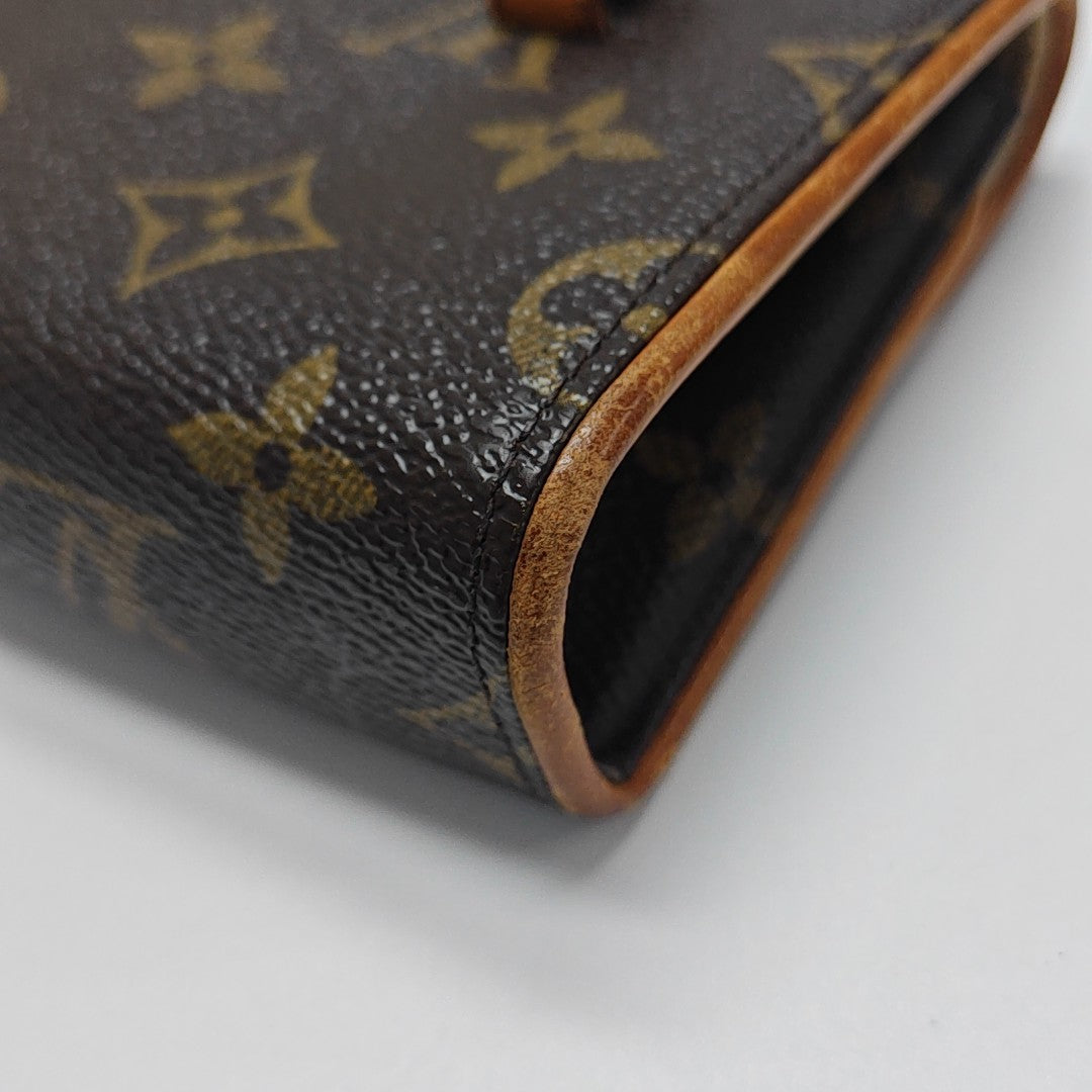FLORENTINE Monogram Coated Canvas Brown