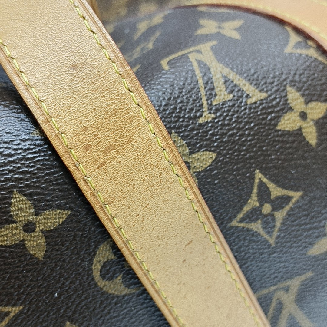 KEEPALL 50 Monogram Coated Canvas Brown