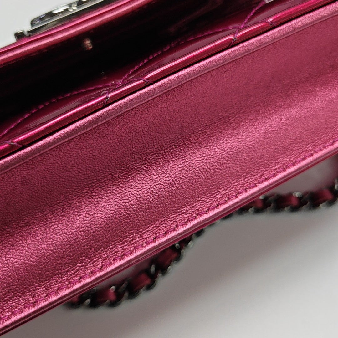 BOY CHANEL WOC Quilted Patent Leather Red