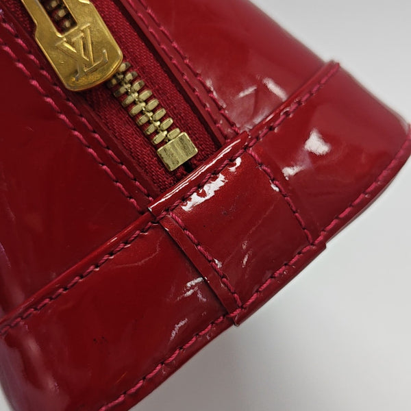ALMA BB Monogram Patent Leather Red
