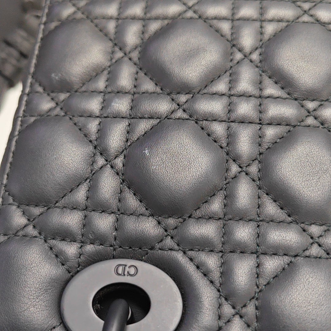 Lady Dior Small Cannage Calfskin Black
