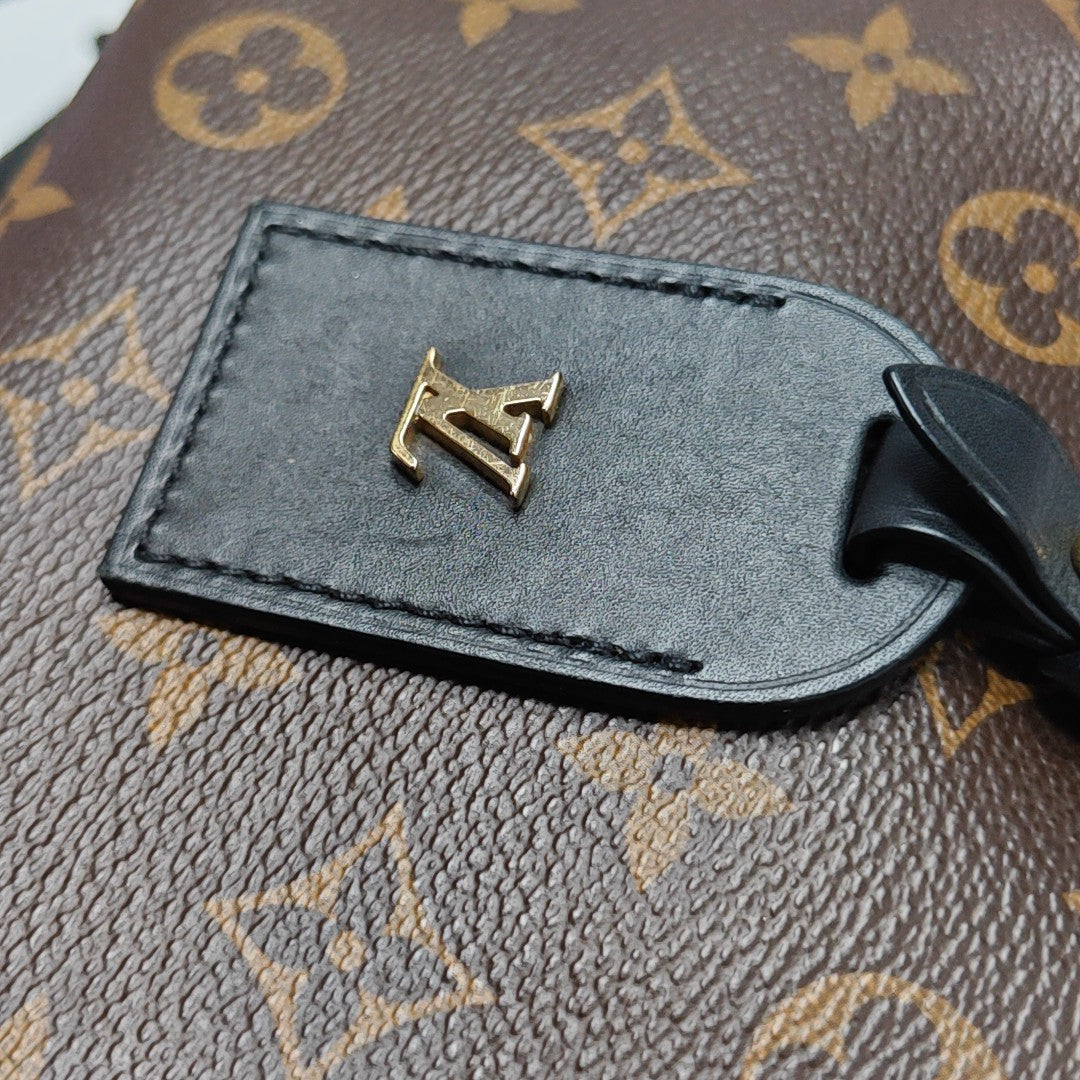 PETITE MALLE Monogram Coated Canvas Brown