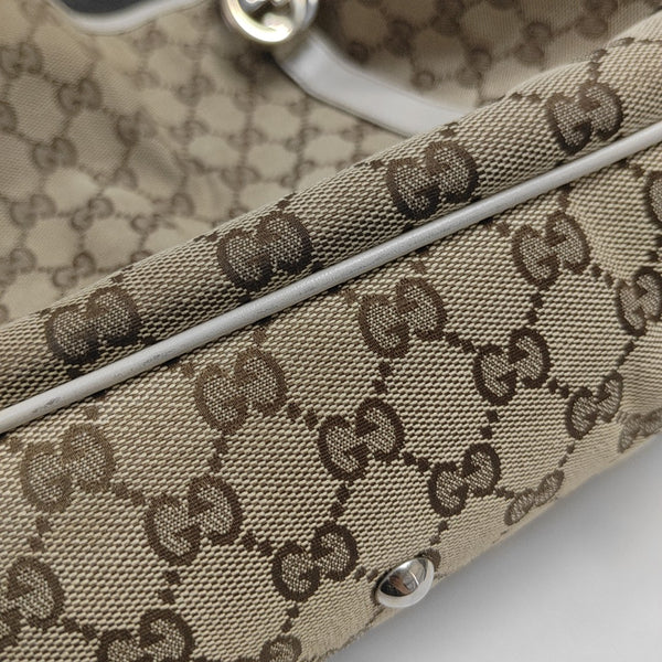 Monogram Canvas Tote Bag Brown