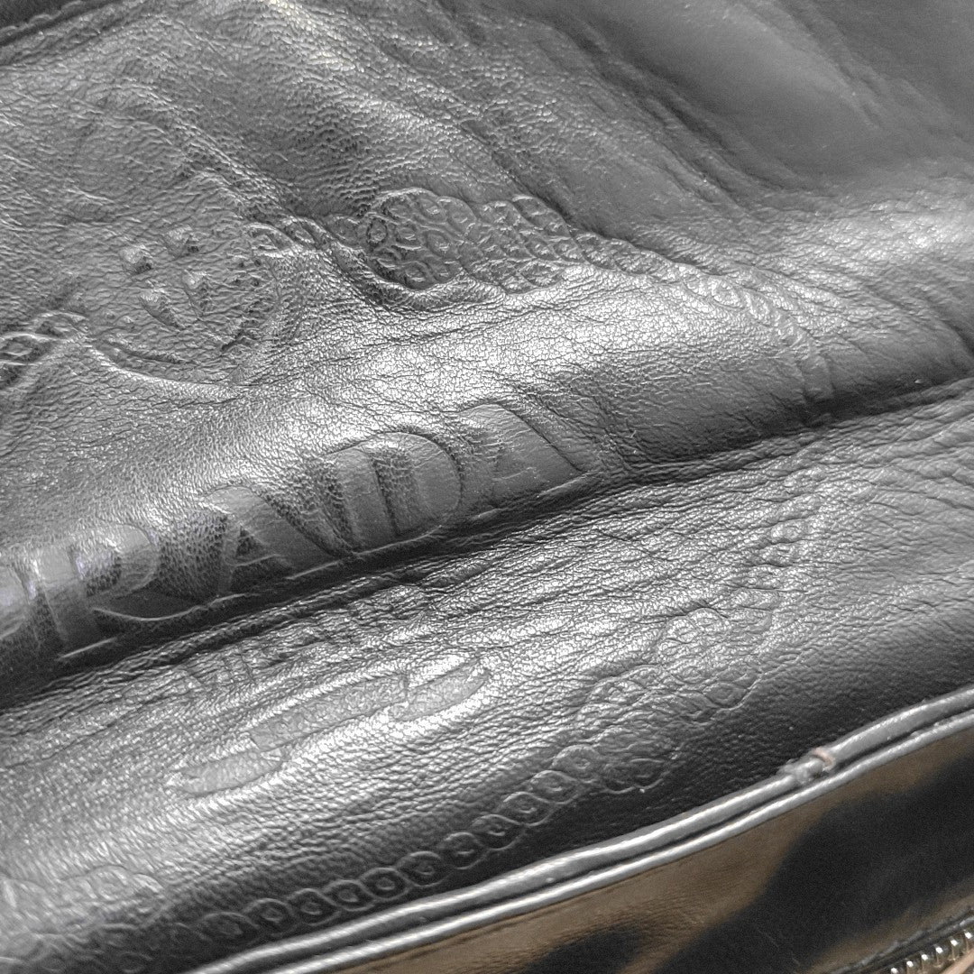 Quilted Lambskin Shoulder Bag Black