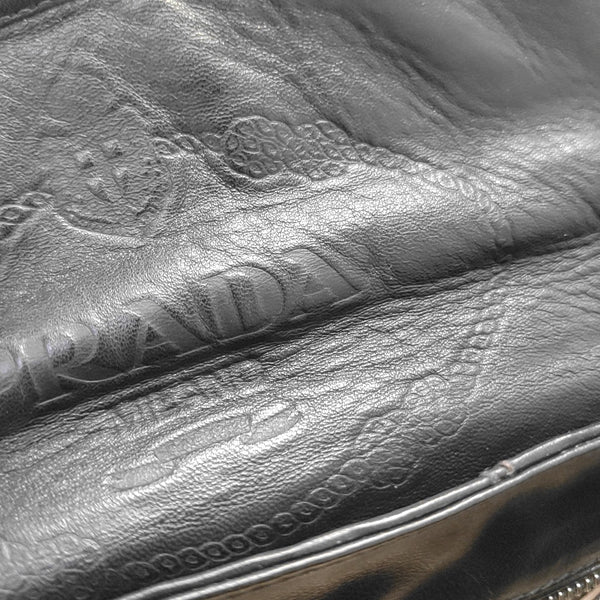 Quilted Lambskin Shoulder Bag Black