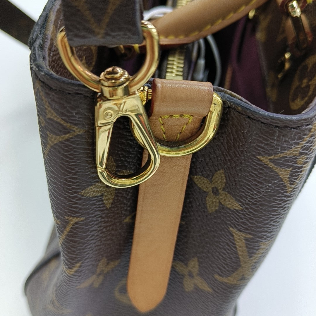 MONTAIGNE BB Monogram Coated Canvas Brown