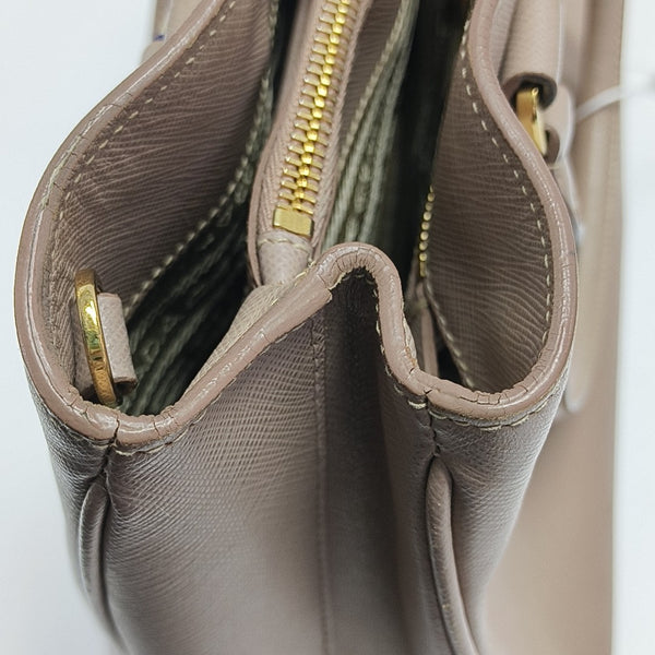Galleria Medium Saffiano Calfskin Beige