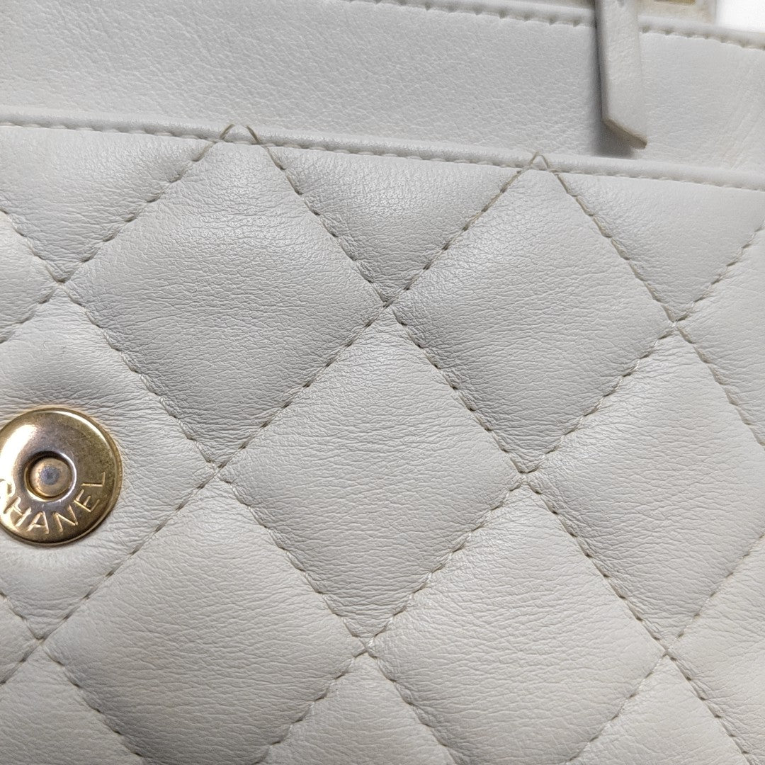 WOC Quilted Calfskin White