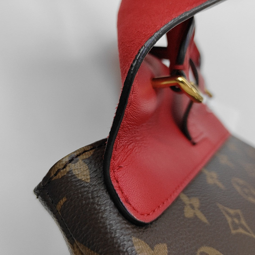 LOCKY BB Monogram Coated Canvas Red