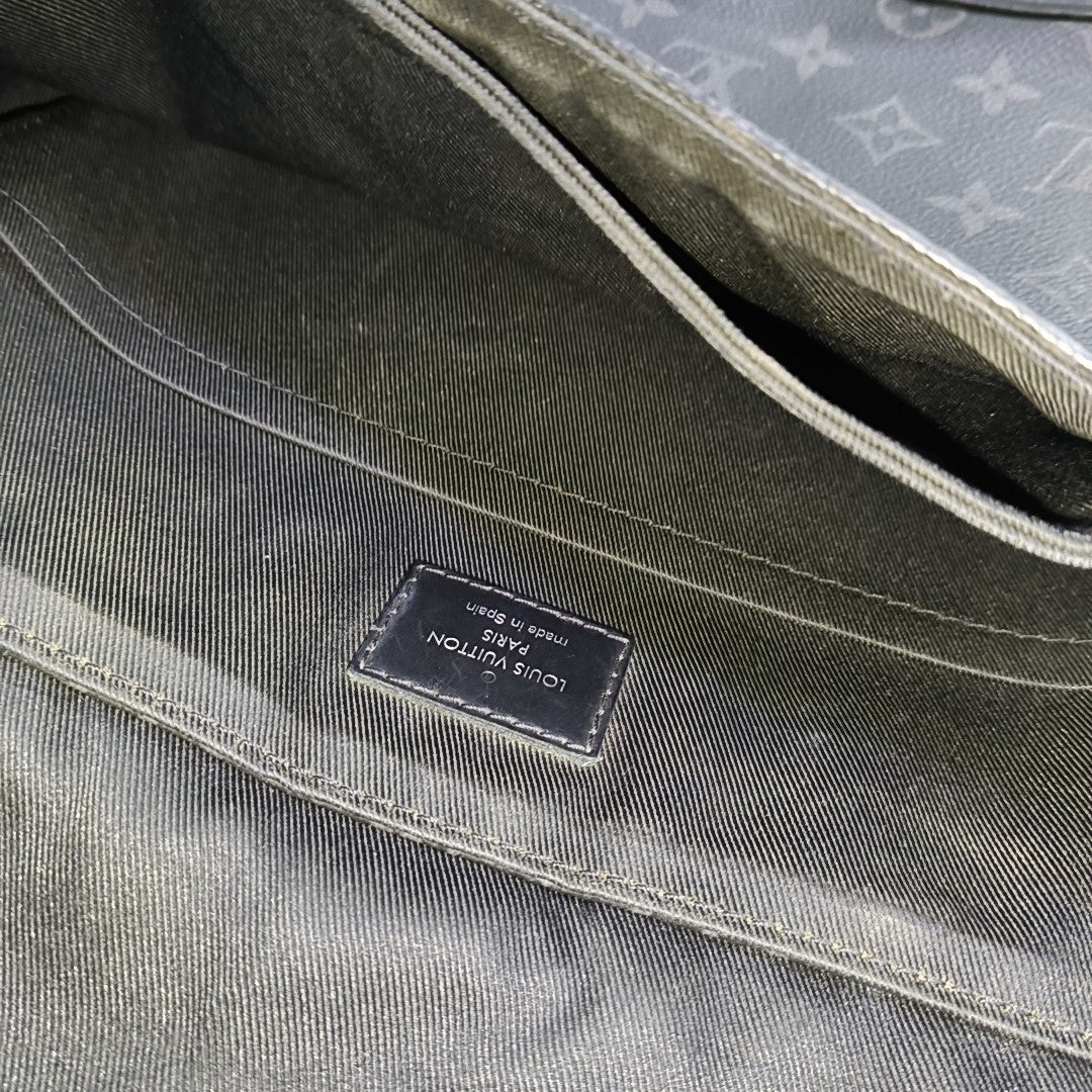 DISTRICT PM Monogram Coated Canvas Black