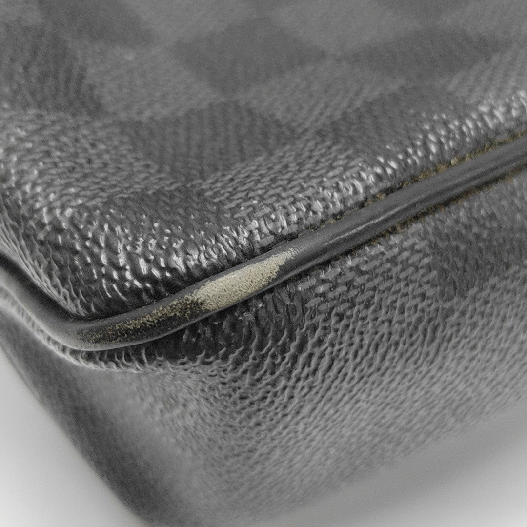 DISTRICT MM Damier Graphite Coated Canvas Gray