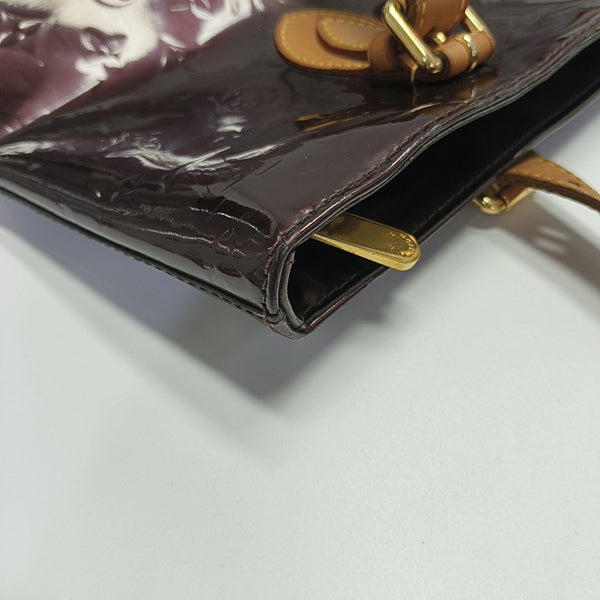 BRENTWOOD Monogram Patent Calfskin Red