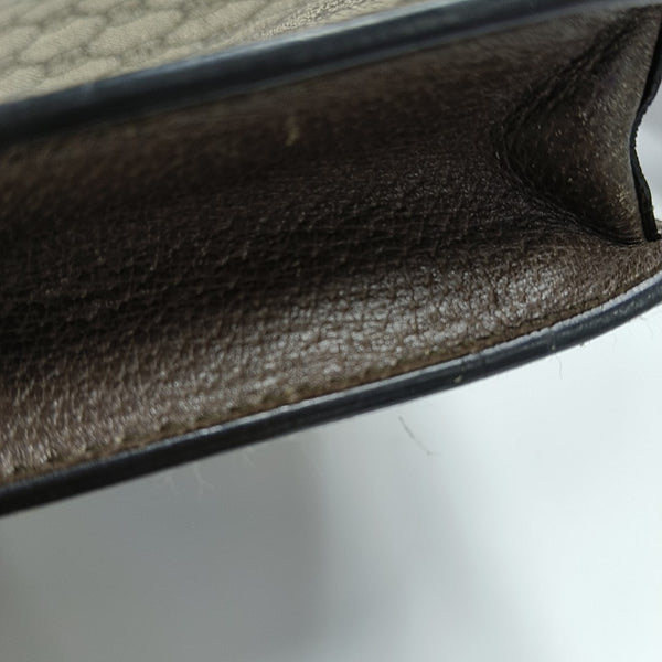 GG Supreme Monogram Coated Canvas Brown