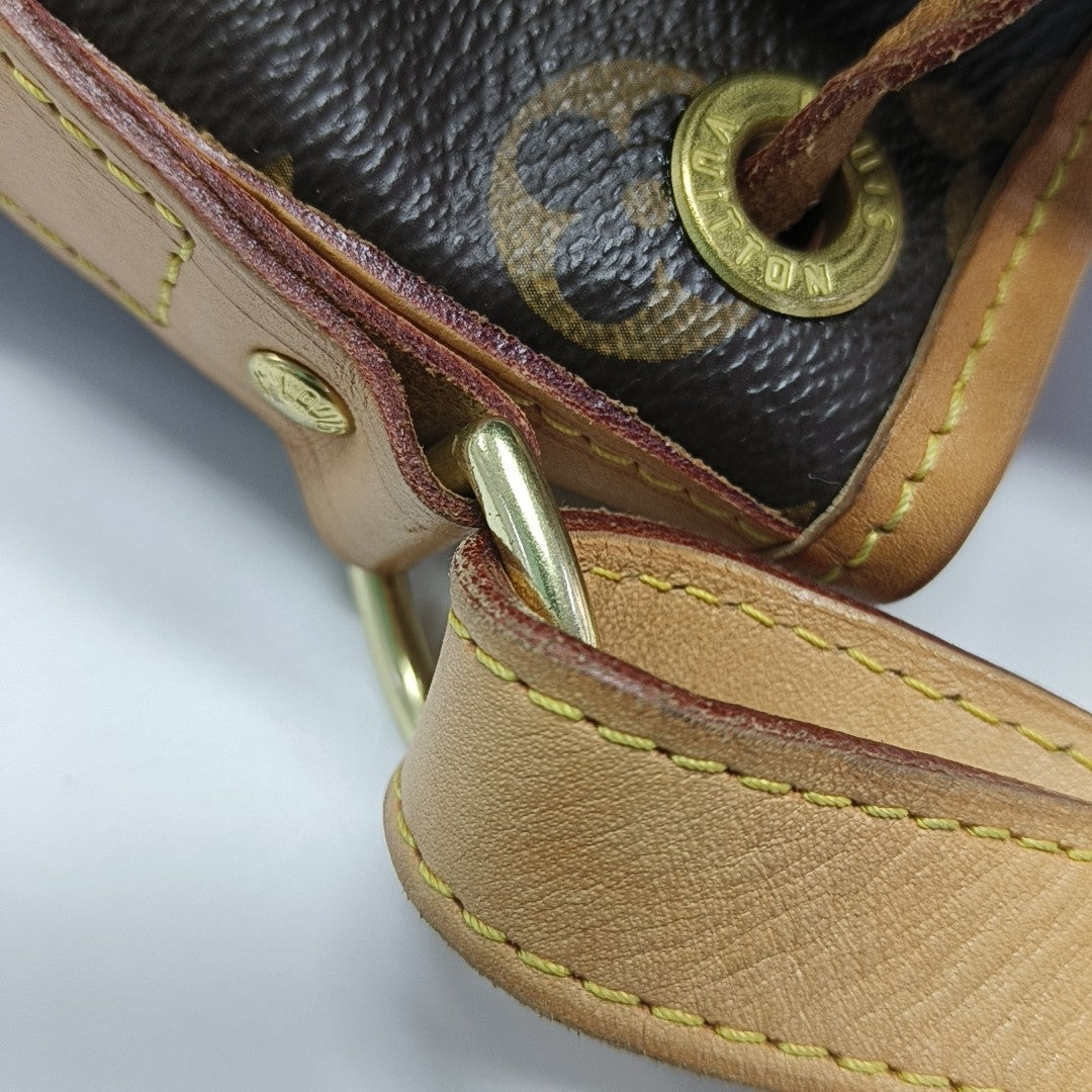 NOÉ BB Monogram Coated Canvas Brown
