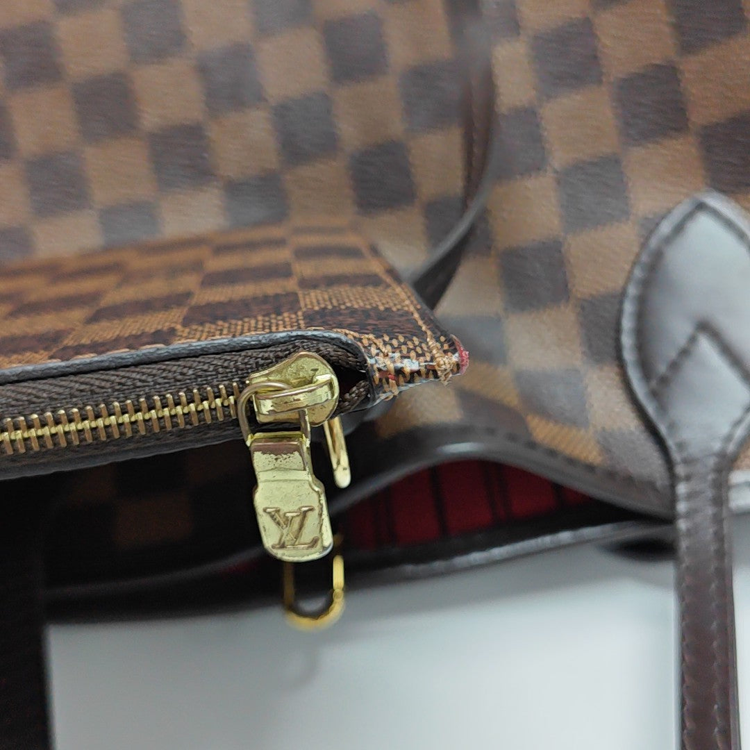 NEVERFULL MM Damier Ebene Coated Canvas Brown