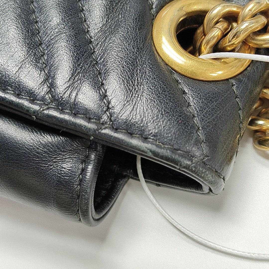 GG Marmont Small Quilted Calfskin Black