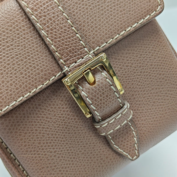 Calfskin Top Handle Bag Beige