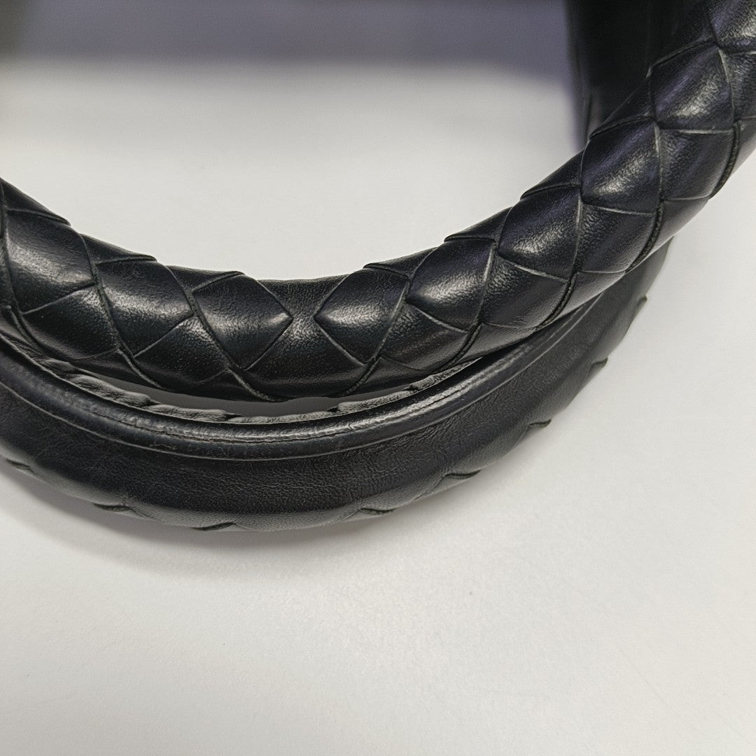 Calfskin Top Handle Bag Black