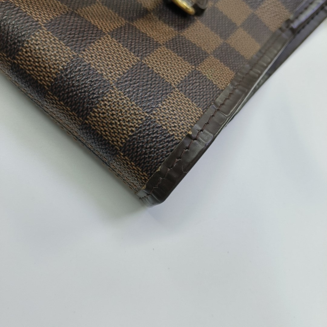 NEVERFULL GM Damier Ebene Coated Canvas Brown