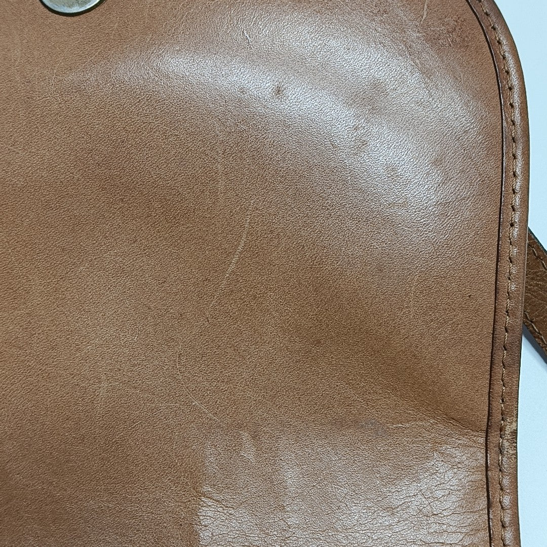 Coated Canvas Crossbody Bag Beige