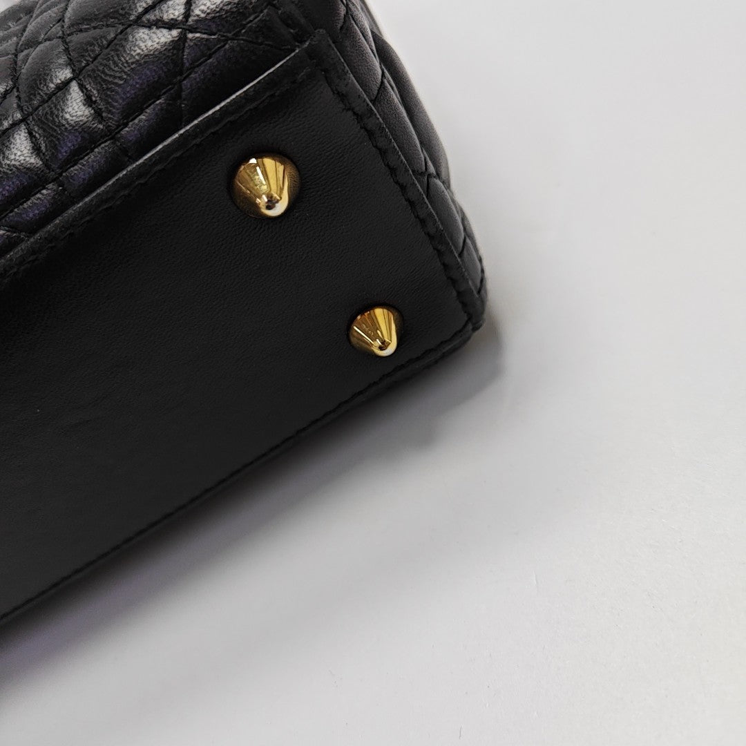 Lady Dior Small Cannage Lambskin Black